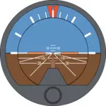 Illustration vectorielle de l'indicateur d'assiette avion