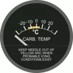 Vector graphics of carburetor air temperature gauge