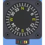 Magnetic compass vector image