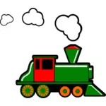 Train à vapeur en couleur
