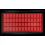 Röd LCD monitor vektor ClipArt