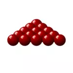 लाल स्नूकर गेंदों