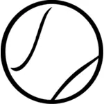 Vector clip art of tennis ball