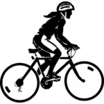 Sylwetka wektor wyobrażenie o osobie Rider rowerów