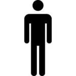 Imagem de vetor de símbolo de toalete masculino