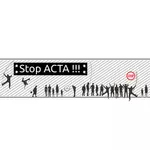 Dur ACTA protesto işareti