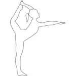 Ballet dancer contour image