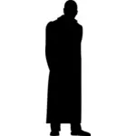 Mann im Mantel silhouette