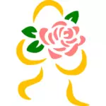 Stylized rose silhouette