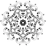 Illustration vectorielle de design floral avec des pétales frisés.