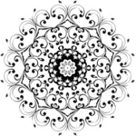 Obraz symetryczny wzór kwiatowy
