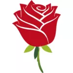 Tyylitelty punainen ruusu