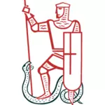 Стилизованные рыцарь символ