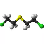Molecola di agente di guerra chimica