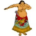 Dibujo de luchador de sumo