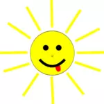 Smiling cartoon Sun vector clip art
