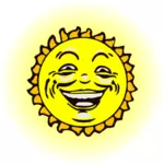 Gelbe lachende Sonne