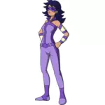 Superhero girl in purple