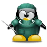 Пингвин хирург векторное изображение