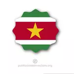 Bendera Suriname vektor grafis