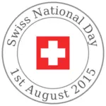 Imagem do dia nacional da Suíça redonda sinal