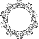 Swirly frame cirkel vector afbeelding