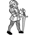Средневековый фехтовальщика