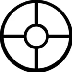 Vektor ClipArt-bilder av runda forntida helig symbol
