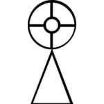 Urgammal symbol för jorden och solen