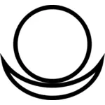 Imagen del símbolo de planetas tierra satélite