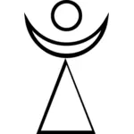 Religiöse Ursymbol mit Halbmond