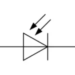 IEC fotodiod symbol vektorritning