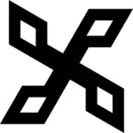 Retro symbool silhouet