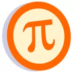 Pi simbol dalam lingkaran