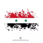 墨水飞溅与叙利亚国旗