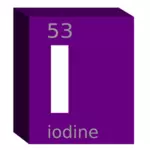Iodine symbol