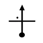 Linker landmark TSD vector symbool