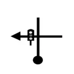 Sinyal almak sol yol TSD vektör işareti