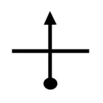 Rett på korset veier TSD vektor tegn