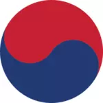 Koreansk Taeguk symbol vektorgrafikk utklipp