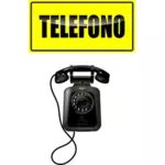 Retro wall telephone