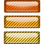 Kolme riisuttu värillinen suorakulmion vektori kuva