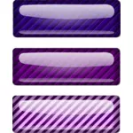 3 つのストリップの紫色の四角形のベクトル グラフィック