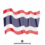 Thailand land nationella flagga