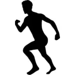 Běžící muž silueta