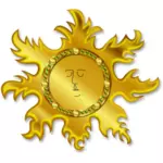 Ljusa golden Sun vektorbild