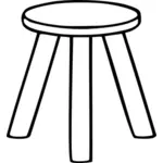 Three legged stool vector image