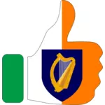 Tommelen opp og irske våpenskjold