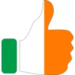 Thumbs up dengan stroke Irlandia