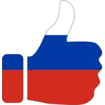 Thumbs up dengan warna-warna Rusia